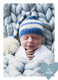 Blue Hearts Photo Birth Announcements Image 2 of 3